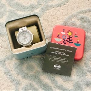 Women Fossil Watch, white resin